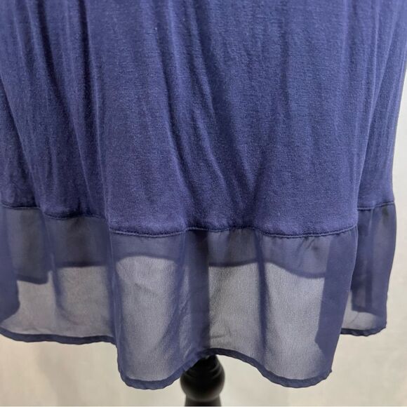 H&M navy sheer top and hem dress size XS - Picture 3 of 7